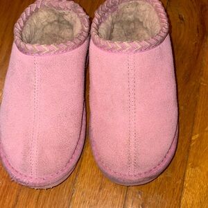 BearPaw Pink Suede Slippers